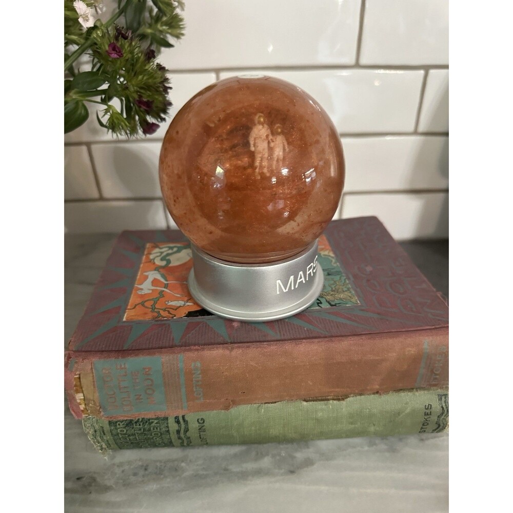 Mars Dust Globe Sand Storm Effect Snow Globe Space Astronauts Children on Mars